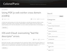 Tablet Screenshot of colonelpanic.net